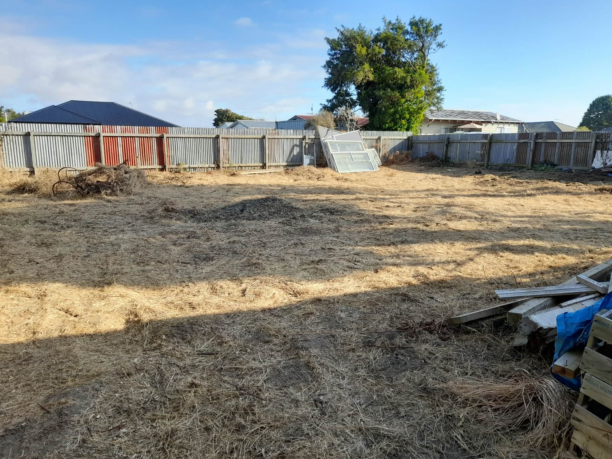 After stump grinding work